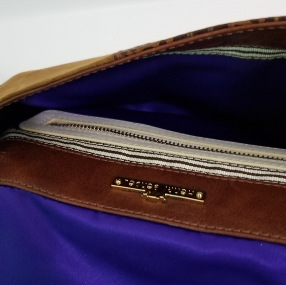 Henri Bendel Suede Brown Gold Chain Small Bag - Picture 7 of 8